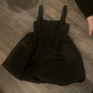 Black leather dress size Large